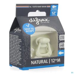 Difrax Sucette Natural 12m+ Uni/pure Crème/popcorn