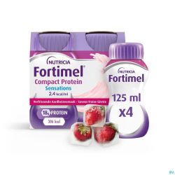 Fortimel Compact Protein Fraise Givree 4x125ml