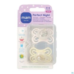 Mam Perfect Night Sucette Silicone Pure 0-6m Uni 2