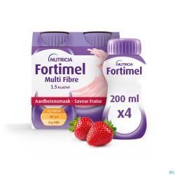 Fortimel Multifiber 1.5kcal fraise 4x200ml