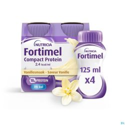 Fortimel Compact Protein 2.4kcal Vanille 4x125ml