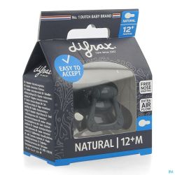 Difrax Sucette Natural 12m+ Uni/pure Bleu F./even.