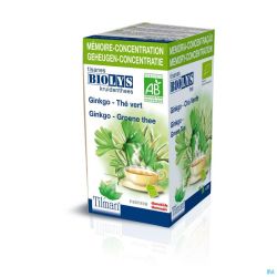 Thé Biolys Thé Vert Ginkgo 20 Sachets