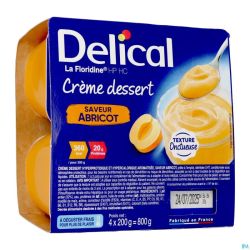 Delical Creme Dessert La Floridine Abricot 4x200g