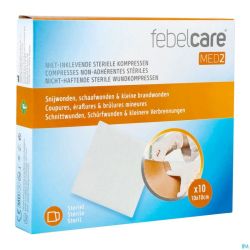 Febelcare Med2 Compresses non adhérentes Stériles 10,0x10,0cm 10x1