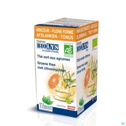 Thé Biolys Thé Vert Fruits Citron 20 Sachets