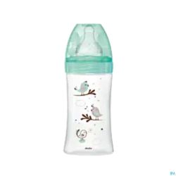 Dodie Biberon Verre Initiation+ Vert Oiseaux 270ml