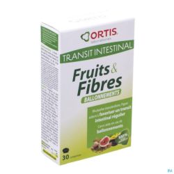 Ortis Fruits + Fibres Ballonnement 30 Comprimés