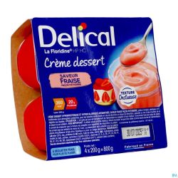 Delical Creme Dessert La Floridine Fraise 4x200g