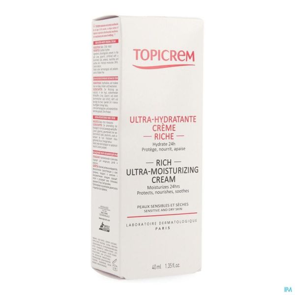 Topicrem Ultra Hydratant Crème Riche Tube 40ml