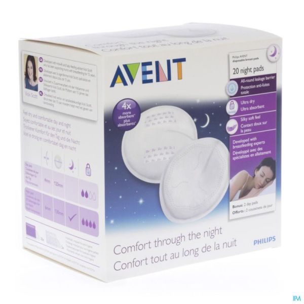 Avent Coussins d'Allaitement Jetables Nuit