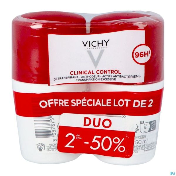 Vichy Déodorant F Roll 96h Clinical Ctrl Duo 50ml 2e-50%