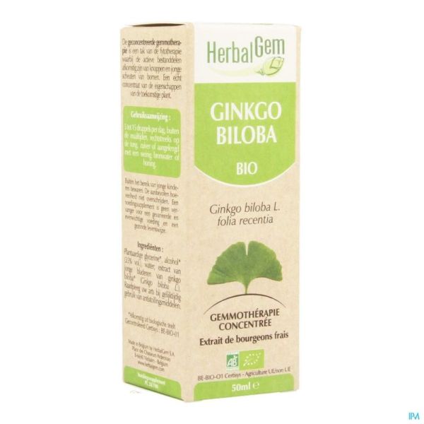 Herbalgem Ginkgo Biloba Macerat Bio 50 M