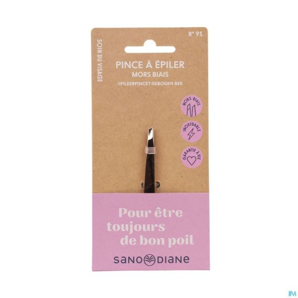 Sanodiane 91 Pince Epiler Mors Biais Rose