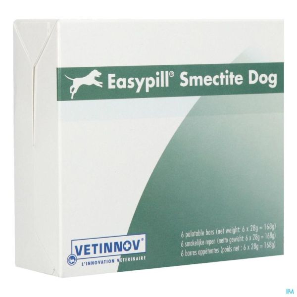 Easypill Smectite 6 Barres Appétentes pour Chien 168g