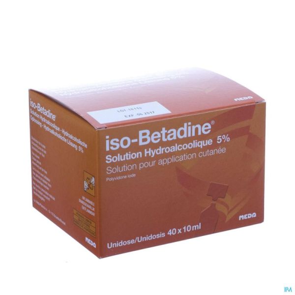 Iso Betadine Solution Hydroalcol Unidose 40x1