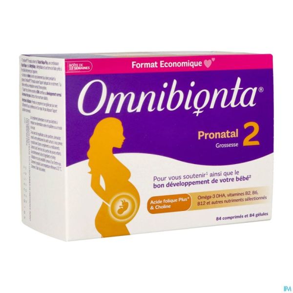 Omnibionta Pronatal 2 - Grossesse Boite de 12 Semaines / 84 Comprimés + 84 Gélules