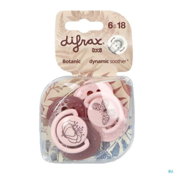 Difrax Sucette Dynamic Botanic 6-18m 2