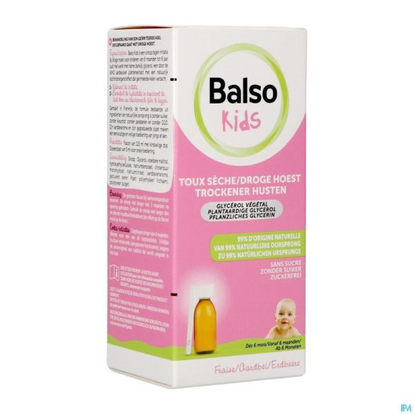 Balso Kids Sirop Toux S/sucre 125ml + Pipette Nf