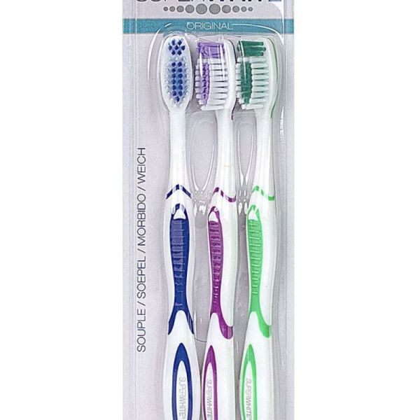 Superwhite Brosse à Dents Médium 3 Brosses