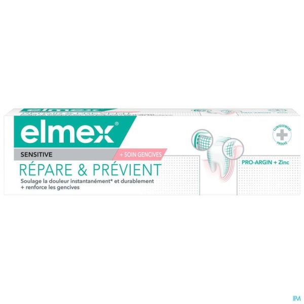 Elmex Sensitive Dentifrice Plus Soin Répare et Prévient 75ml