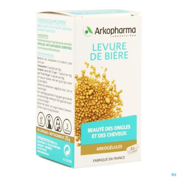 Arkogelules Levure De Biere 45 Gélules