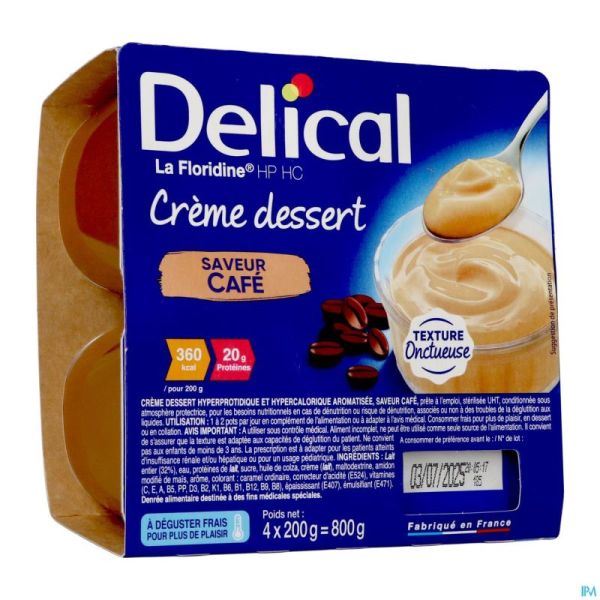 Delical Creme Dessert La Floridine Cafe 4x200g