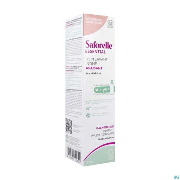 Saforelle Essential Soin Lavant Intime Apaisant en Poudre 2x6g