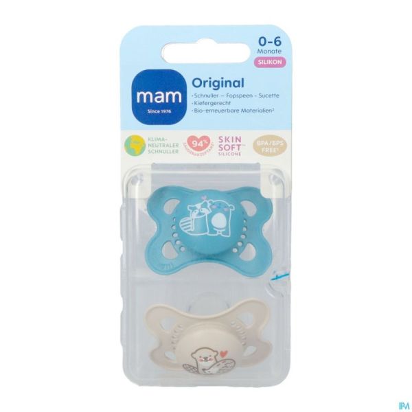 Mam Sucette Original Pure Silicone 0-6m Garcon 2