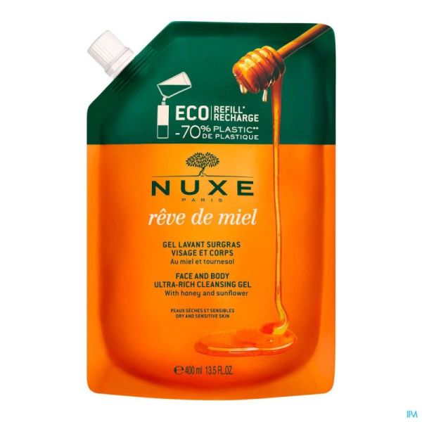 Nuxe Reve De Miel Gel Lavant Recharge Eco 400ml Prix Permanent