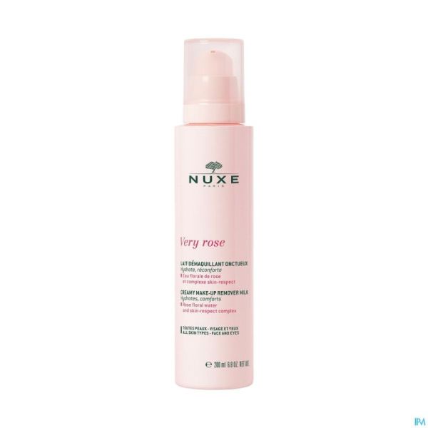 Nuxe Very Rose Lait Démaquillant Onctueux 200ml Nf