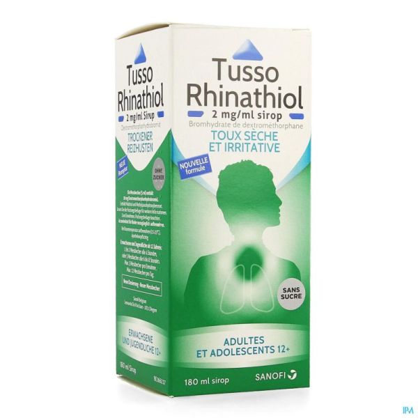 Tusso Rhinathiol 2mg Ml Sirop Adultes Sans Sucre 180ml