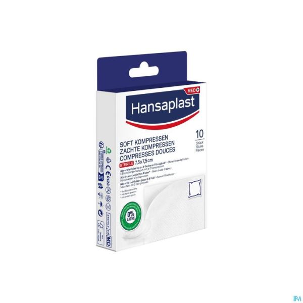 Hansaplast Soft Compresses 7,5cmx7,5cm 10