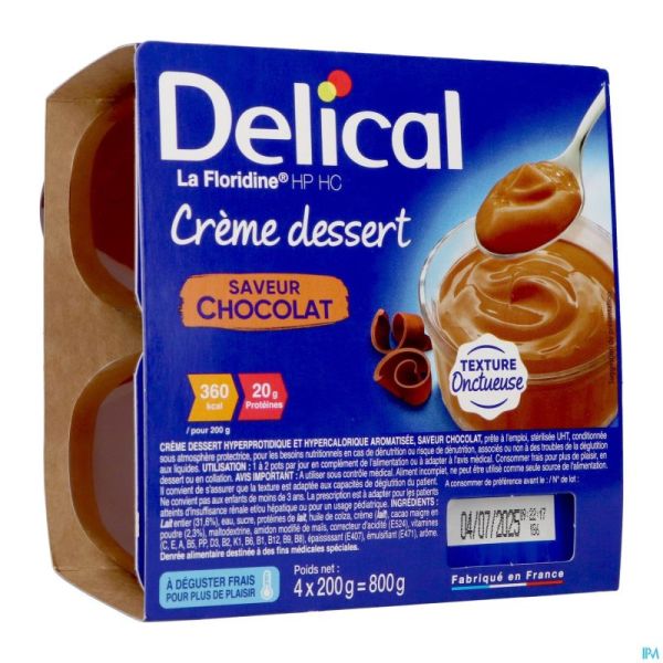 Delical Creme Dessert La Floridine Chocolat 4x200g