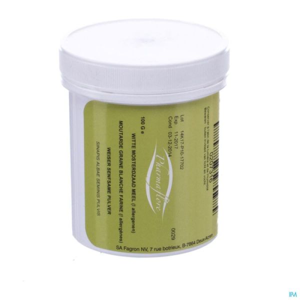 Moutarde Farine Jaune Bt Pharmaflore 100 G