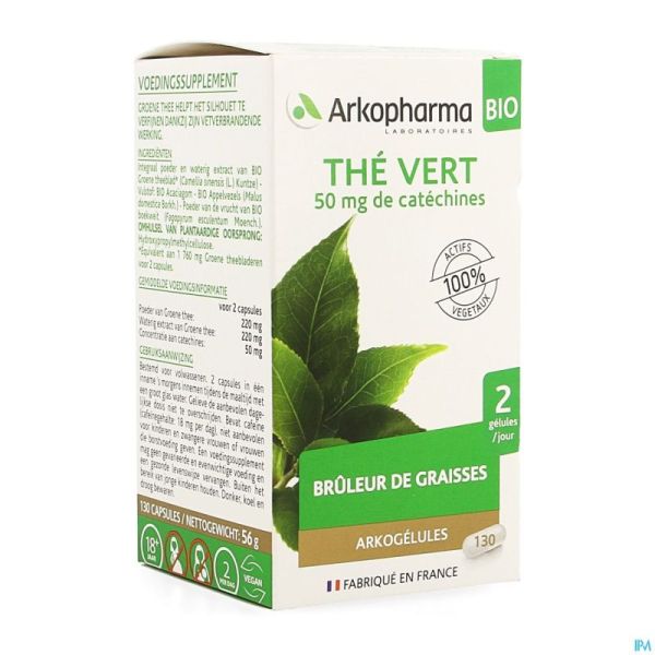 Arkogelules Thé Vert Bio Gélules 130