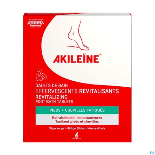 Akileine Galets Bain Efferv.revitalisants 6x20g