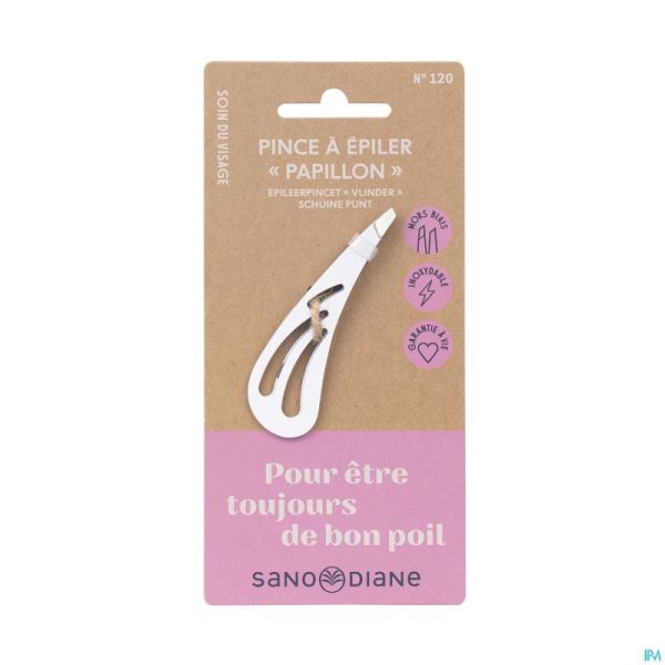 Sanodiane 120 Pince Epiler Papillon Blanc