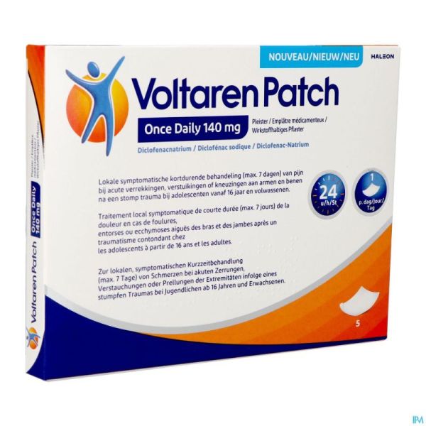 Voltaren Patch 140mg Once Daily 5 Patches Action 24h